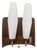 Danish Double Wall Lamp in Teak and Glass, 1960s For Sale