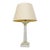 Restoration Hardware Saxon 28” Solid Crystal Glass Table Lamp – Neoclassical Doric Column, Original Shade For Sale
