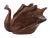 Brown Swan (Large Free-Form Carved Polished Hardwood Bird Sculpture), G. Mille For Sale - Image 8 of 8