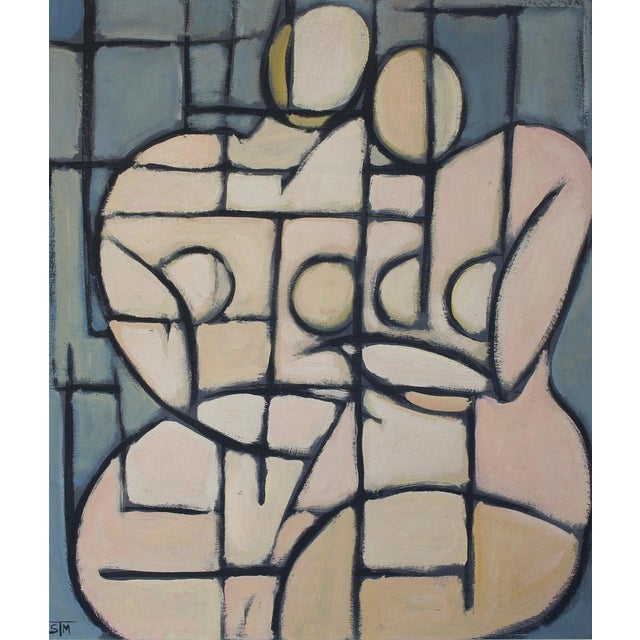 Postwar European Artist, The Vanguard Series Nr. XXVI Abstract Composition, 1950s-1970s, Oil on Board, Framed, in None...