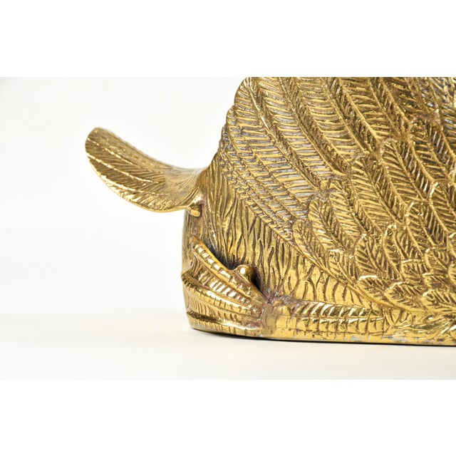 Vintage Hollywood Regency Large Brass Swan Planter Pot For Sale - Image 14 of 15
