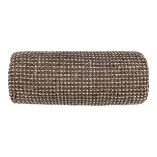 The House Of Scalamandré Heatherton Bolster Pillow In Walnut For Sale