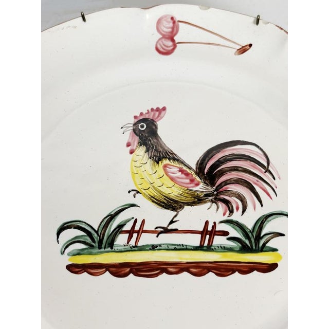 Antique French Ceramic Plates, 1800s, Set of 2 For Sale - Image 6 of 17