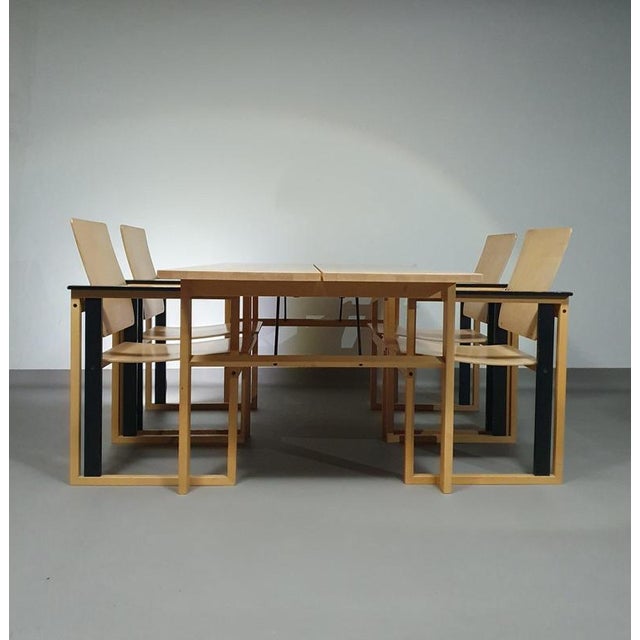 Finnish Dining Table and Chairs by Simo Heikkilä Pentik, 1980s, Set of 5 For Sale - Image 6 of 18