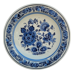 Blue Delft Wall Plate from Royal Goedewaagen, 1950s