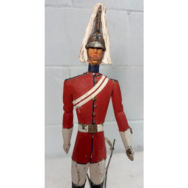Antique 19th Century British Life Guard Troop Hand Carved Wood Sculpture Statue For Sale - Image 4 of 18