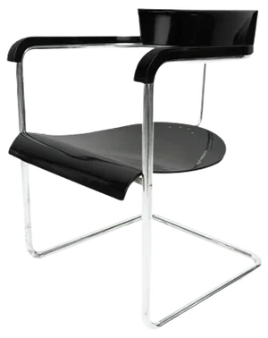 Bauhaus H-128 Cantilever Armchair by Jindrich Halabala, 1930s