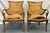 Victorian Antique Victorian Nouveau Style Deconstructed Wood Armchairs With Brass Inlay Back Detail- A Pair For Sale - Image 3 of 18