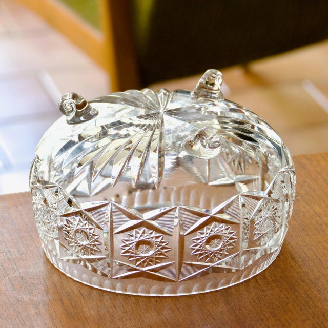 Bohemian Crystal Basket, 1920 For Sale - Image 6 of 9