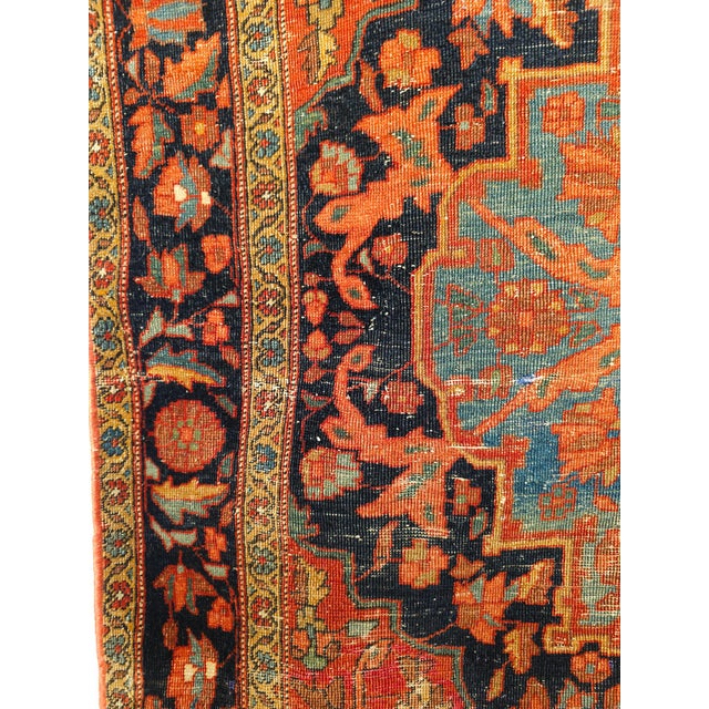 Red Late 19th Century Farahan Rug For Sale - Image 8 of 12