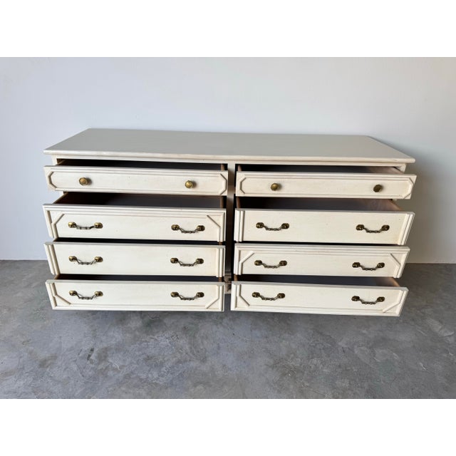 Vintage Ficks Reed Rattan and Faux Bamboo Eight Drawer Dresser/Sold For Sale In Miami - Image 6 of 12