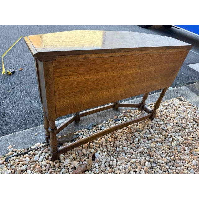 Vintage Jacobean Style Oak Sideboard Cupboard Cabinet For Sale - Image 11 of 18