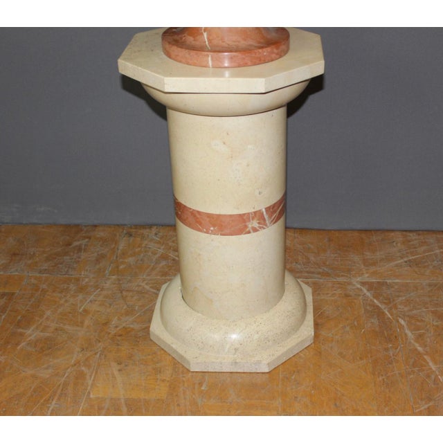 Column and Basin in Marble and Ceramic, 1980, Set of 2 For Sale - Image 3 of 13