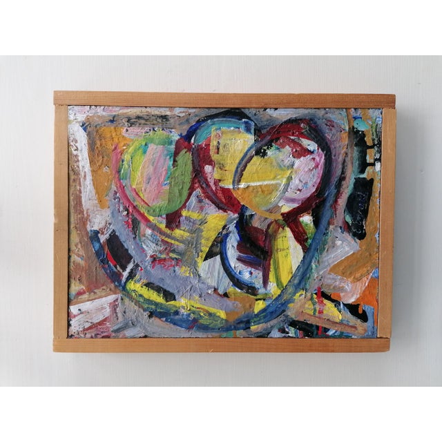 Erik Ewald, Abstract Composition, 1960s, Oil on Panel, Framed For Sale - Image 6 of 10