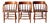 Antique Wood Captain's Chairs Set 3 For Sale