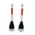 Hollywood Regency 1990s Pair of French Art Deco Revival Platinum Diamond Coral Onyx Drop Earrings For Sale - Image 3 of 12