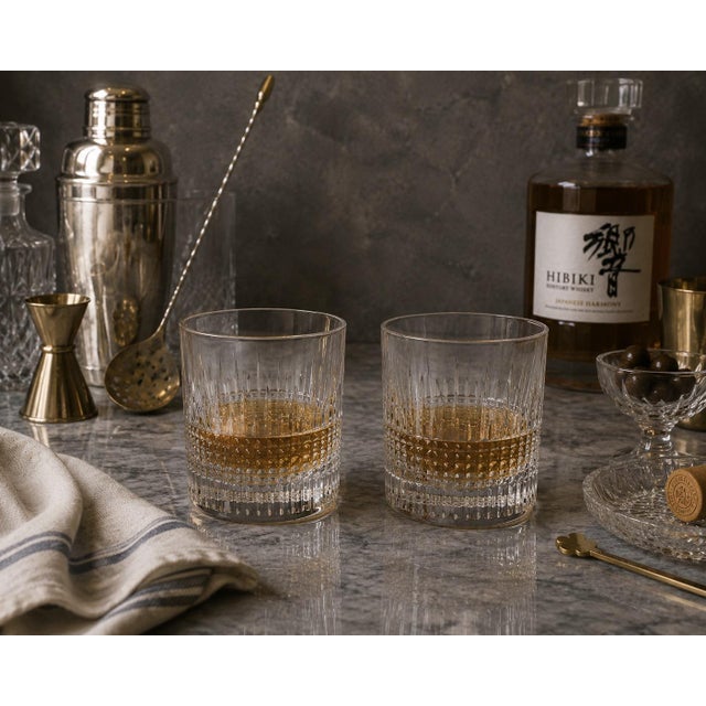 Baccarat Late 20th Century Baccarat Nancy Old Fashioned Glasses, Pair For Sale - Image 4 of 6