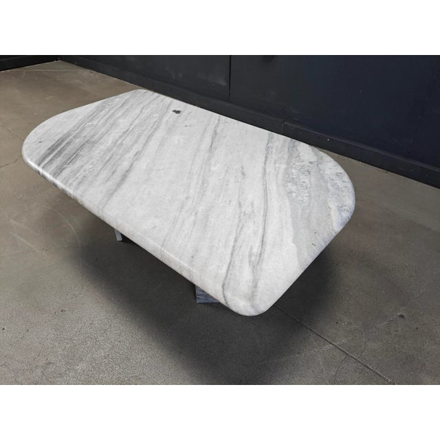 Vintage White Marble Coffee Table, 1970s For Sale - Image 12 of 13