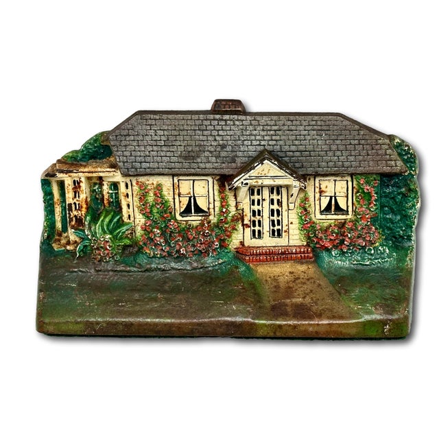 Rare & Hard to Find Antique American Cottage Cast Iron Doorstop by Cjo H L Judd Co. Circa 1920s For Sale - Image 4 of 18