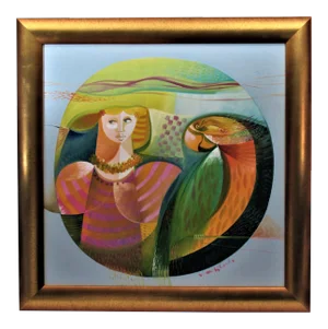 Vittorio Maria Di Carlo, Figura Col Pappagallo, Circa 1980