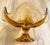 Viking Glass Company 1960s Viking Art Glass Epic Amber Six Petal Footed Wavy Pedestal Compote Bowl For Sale - Image 4 of 7