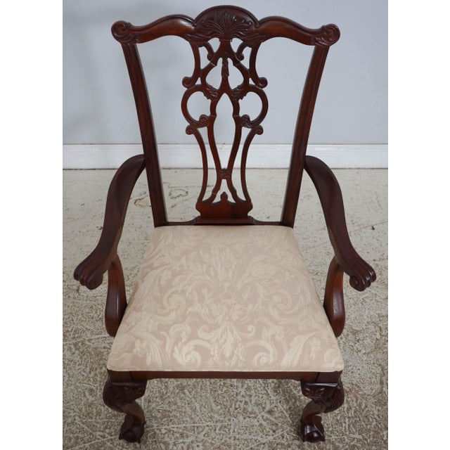 Age: Approx: 20 Years Old Details: Finish no. 252 18th C. Mahogany Collection Mahogany Ball & Claw Feet Fine Carved...