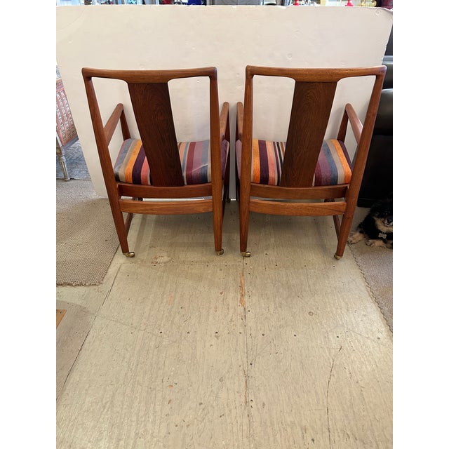John Stuart John Stuart Mid Century Modern Teak Armchairs - A Pair For Sale - Image 4 of 14