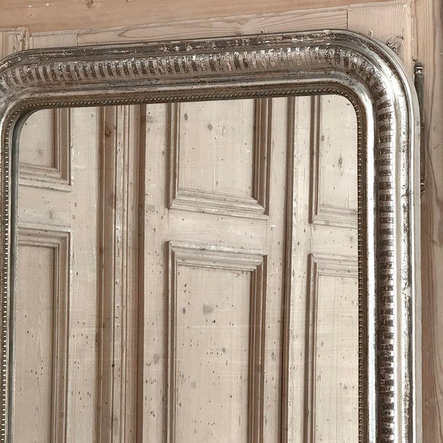 19th Century French Louis Philippe Silver Mirror For Sale - Image 9 of 14