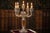 A splendid five-light candelabra, a refined piece of Italian craftsmanship. The piece stands out for its classic design...