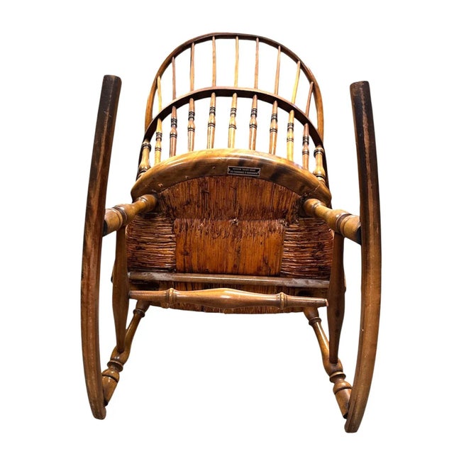 American Mid 20th Century Barnard & Simonds Co Wood Windsor Rocking Chair For Sale - Image 3 of 12