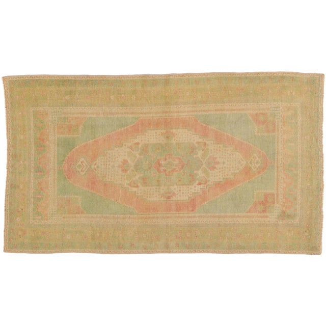 Vintage Turkish Oushak Rug- 04'02 X 07'02 For Sale - Image 9 of 9