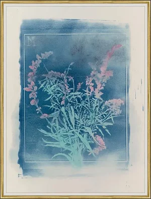 Prussian Blue 2 Art Print - Framed