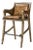 Rustic Western Leather & Hide Bar Stool For Sale