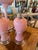 Vintage Art Deco Murano Palm Beach Pink Glass Table Lamps Newly Wired For Sale - Image 9 of 12