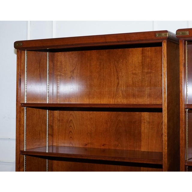 Military Campaign Open Bookcases from Kennedy, London, Set of 2 For Sale - Image 18 of 18