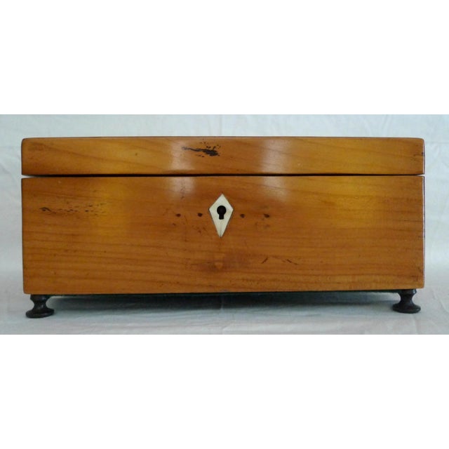 Biedermeier Early 19th Century Cherry Wood Box, Biedermeier Period For Sale - Image 3 of 11