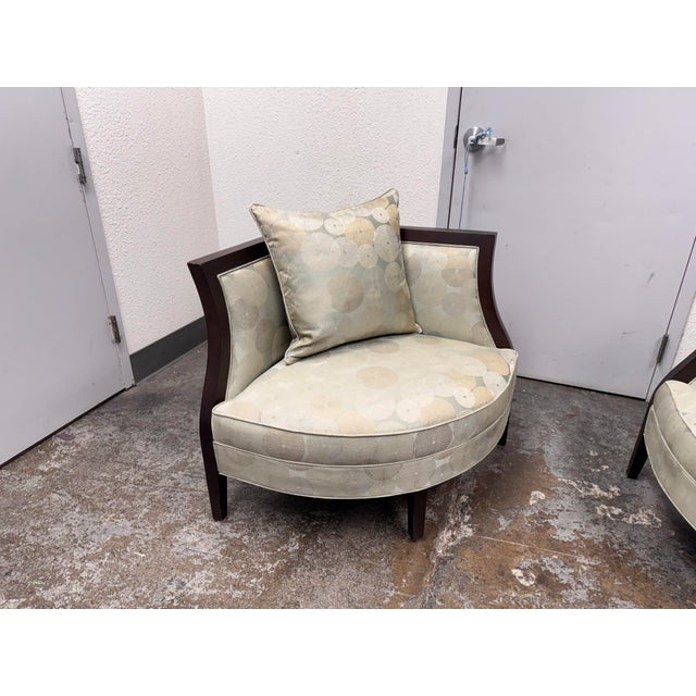 Brown Mitchell Gold Miranda Corner Chairs, Pair For Sale - Image 8 of 12