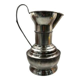 Mid 20th Century Large Nickel, Silver or Pewter Royal Sheffield Pitcher Flagon Tankard For Sale