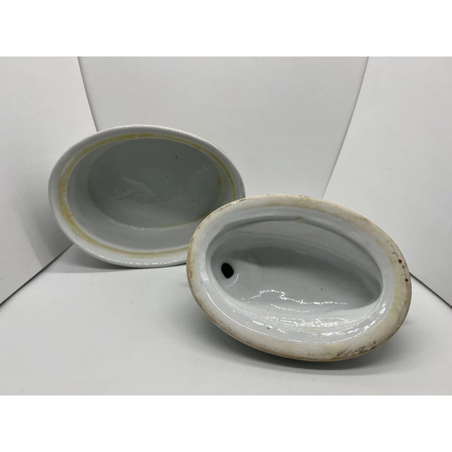 Vintage Chinese Oval Ceramic Duck Tureens- Set of 2 | Chairish