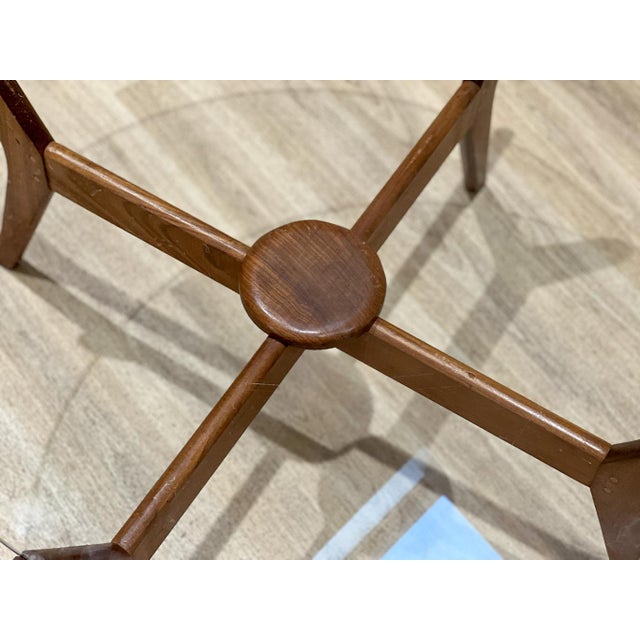 Mid-Century Modern Coffee Table in Teak and Glass from Lebus, 1960s For Sale - Image 3 of 6