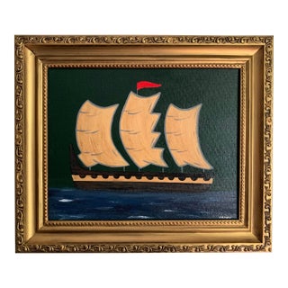 Contemporary Impressionist Style Seascape Painting on Canvas, Framed For Sale