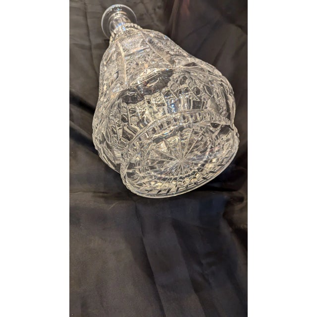 Large 1980s Cut Crystal Decanter For Sale - Image 9 of 11