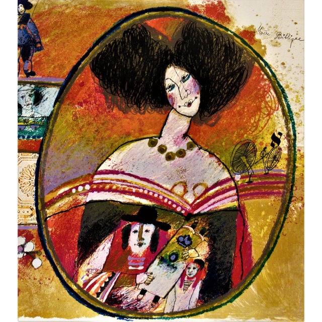 Artist: Theo Tobiasse (French/Israeli, 1927-2012) Title: Mere Biblique Year: 1984 Medium: Color lithograph, with collage...