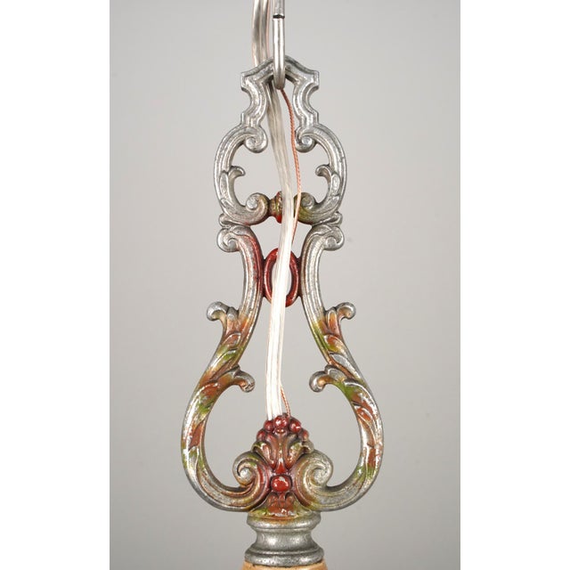 Victorian Mid 20th Century Restored Victorian Exposed Bulb Brass Chandelier For Sale - Image 3 of 11