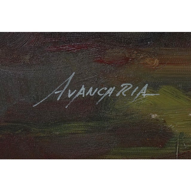 Avancaria Artist Signed Floral Still Life Oil Paint on Canvas For Sale - Image 10 of 13