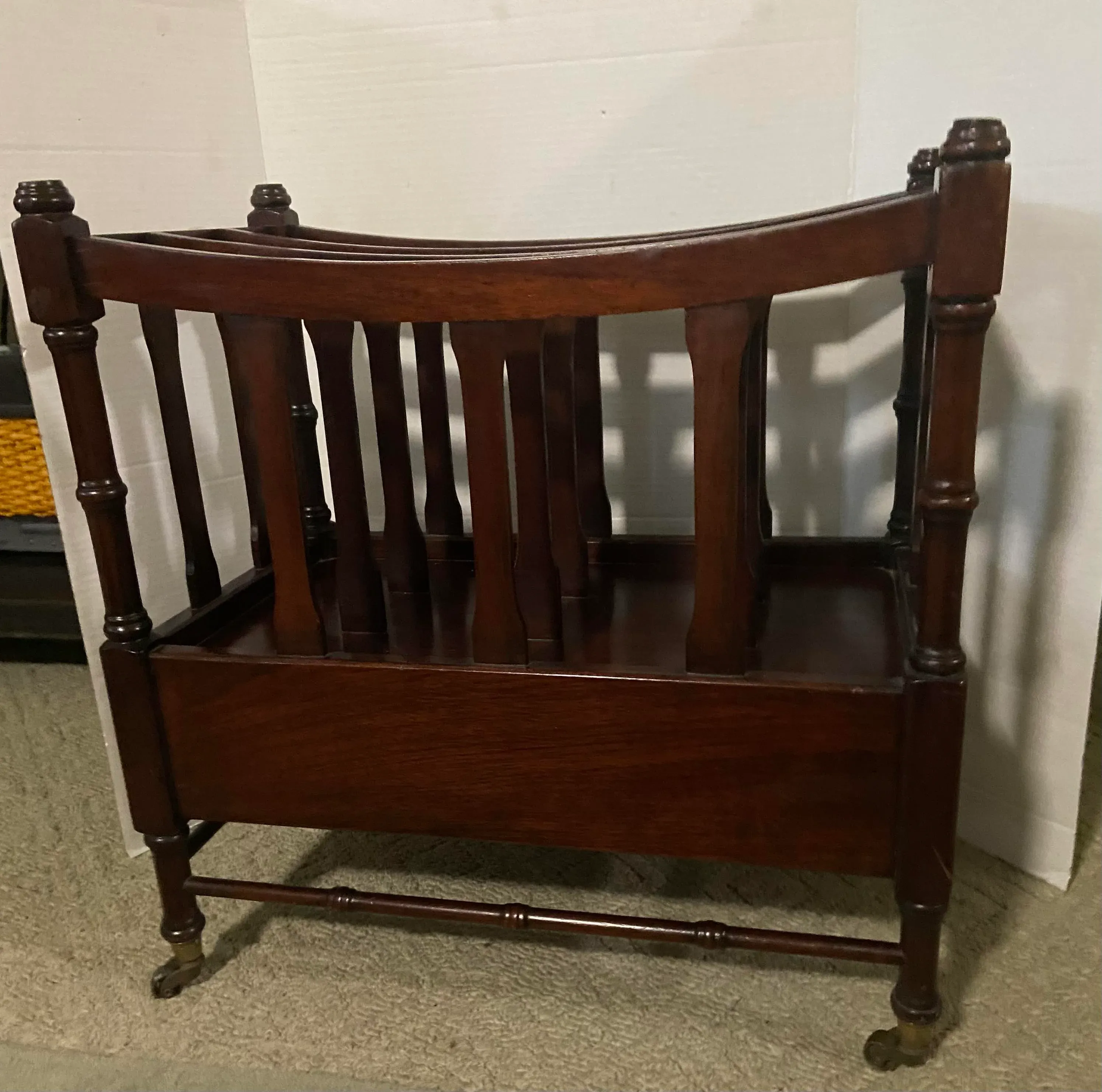 Mid 20th Century Theodore Alexander Style Faux Bamboo Mahogany