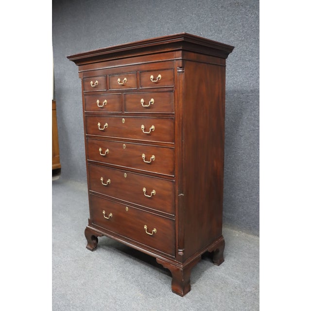 Classic New Market chest by Henkel Harris for the Virginia Galleries collection, crafted in genuine mahogany with a warm...