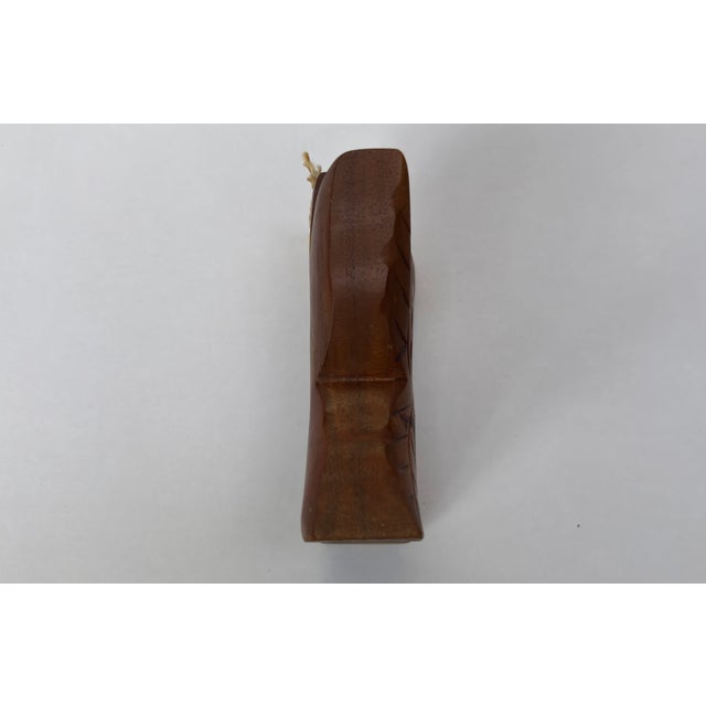 Carved Hardwood Wall Hanging Budvase For Sale - Image 4 of 9