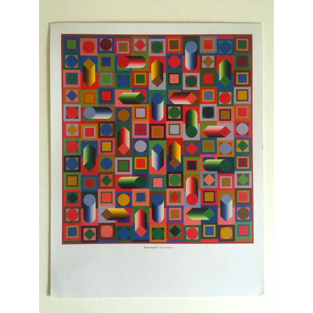 Victor Vasarely Op Art Modernist Geometric Lithograph Print "Hyram - Prism" 1980 For Sale - Image 13 of 13