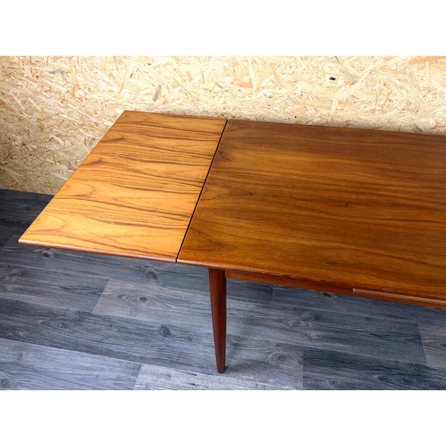 Brown Vintage Danish Teak Dining Table, 1960s For Sale - Image 8 of 17